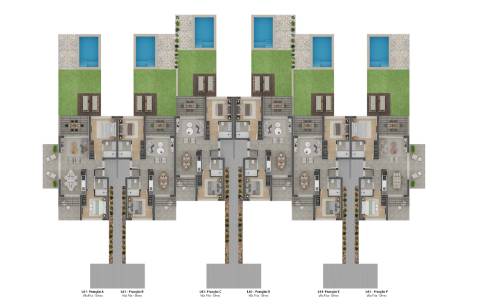 Moradia em banda de 2 quartos com piscina