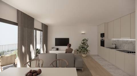 Apartamento novo T2 com elevador, garagem e vista mar!