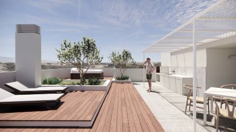 Apartamento novo T2 com elevador, garagem e vista mar!