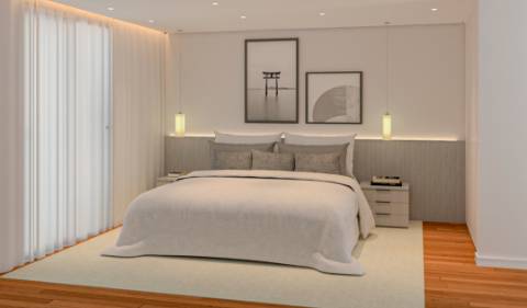 Apartamento T3, top floor, com terraço privado e fabulosa vista de mar e de cidade, elevador e garagem fechada (box) na cave, Tavira