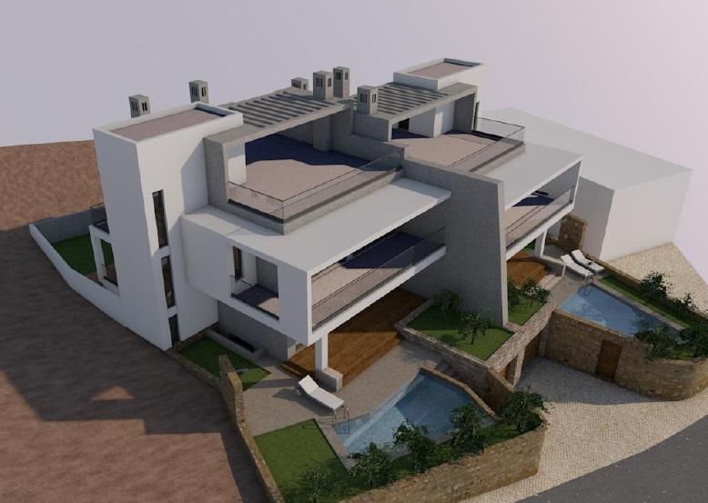 Moradia geminada T3 com piscina , sita em Santa Barbára de Nexe , Faro