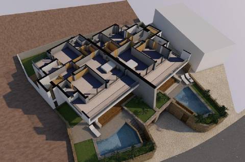 Moradia geminada T3 com piscina , sita em Santa Barbára de Nexe , Faro