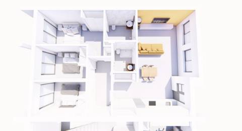 Apartamento T2 com garagem, elevador e terraço privativo com barbecue!