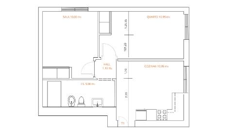 T1+1 em Construção a 50 metros da praia de Monte Gordo