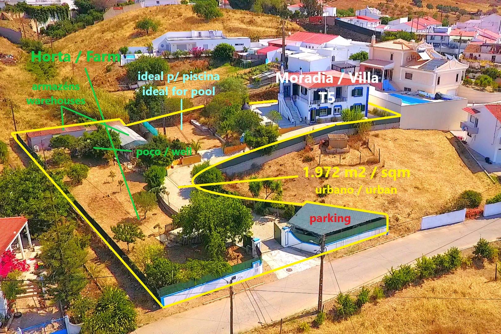Moradia T5 com Terreno Urbano de 1.972 m² em Monte Francisco - Um Refúgio Tranquilo com Vista Aberta