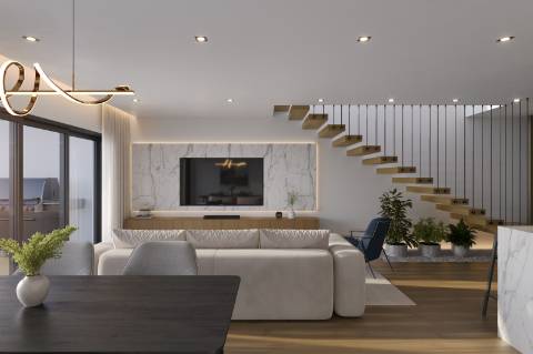 Apartamento T2, top floor, 2.º andar, vista mar, em empreendimento de luxo com piscinas, SPA, jardim e ginásio em Tavira