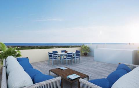 Espetacular apartamento T3, top floor com terraço privado, vista mar, barbecue e jacuzzi em empreendimento moderno, Tavira