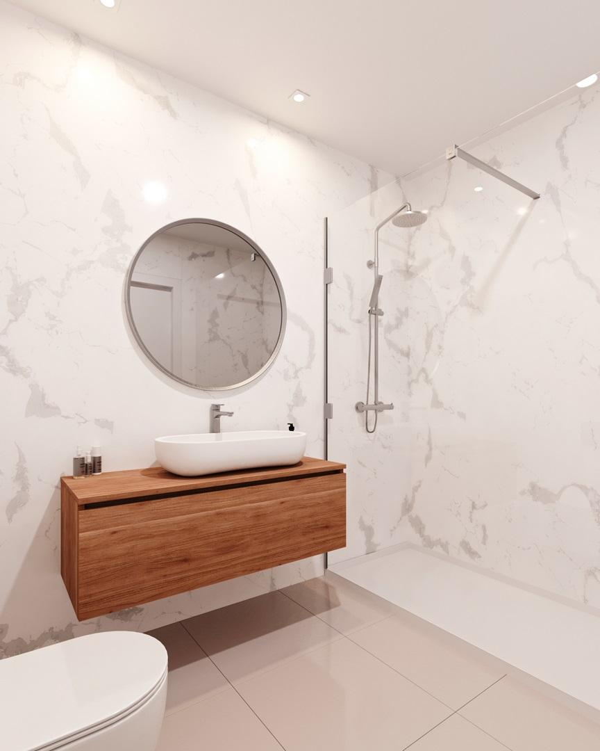 Apartamento T1, no 1.º andar com vista mar e estacionamento na cave em empreendimento com amplas áreas e linhas modernas, Tavira