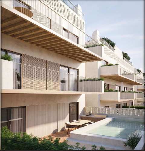 Apartamento T2 com terraço privativo - em Construção - Fuseta - Olhão