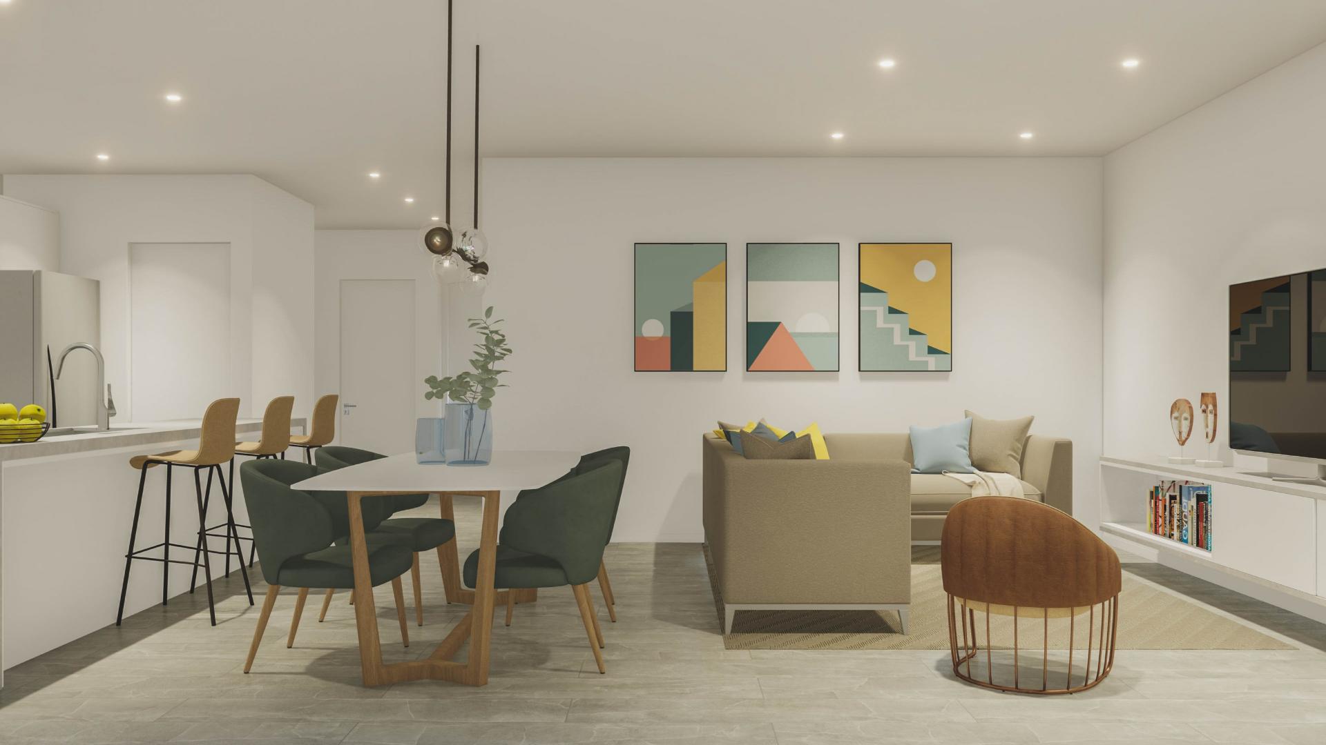 Apartamento T2 novo, com elevador, garagem e terraço privativo com 45 m2!