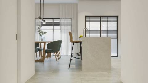 Apartamento T3 novo, com elevador, garagem e quintal de 35 m2!