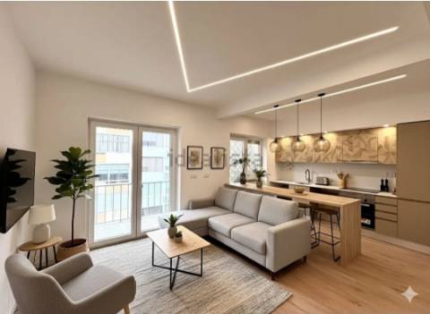 Apartamento T2 totalmente remodelado com Cozinha equipada em excelente localização a 2 minutos a pé da Estação de Metro Gil Vicente em Almada