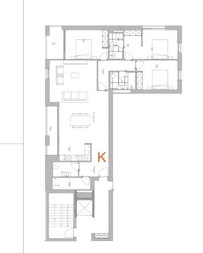Penthouse T3 com 3 WC, duas varandas, sala e cozinha em open espace, lavandaria