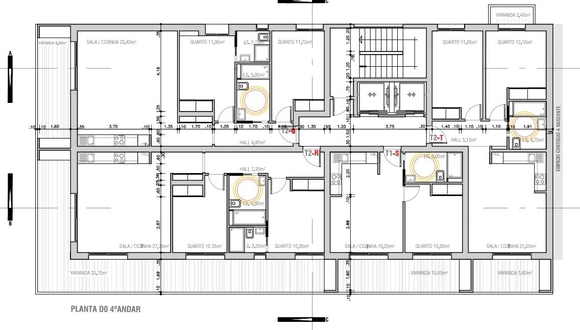 T2 em Projeto no Quarto andar - Edifício Sudoeste