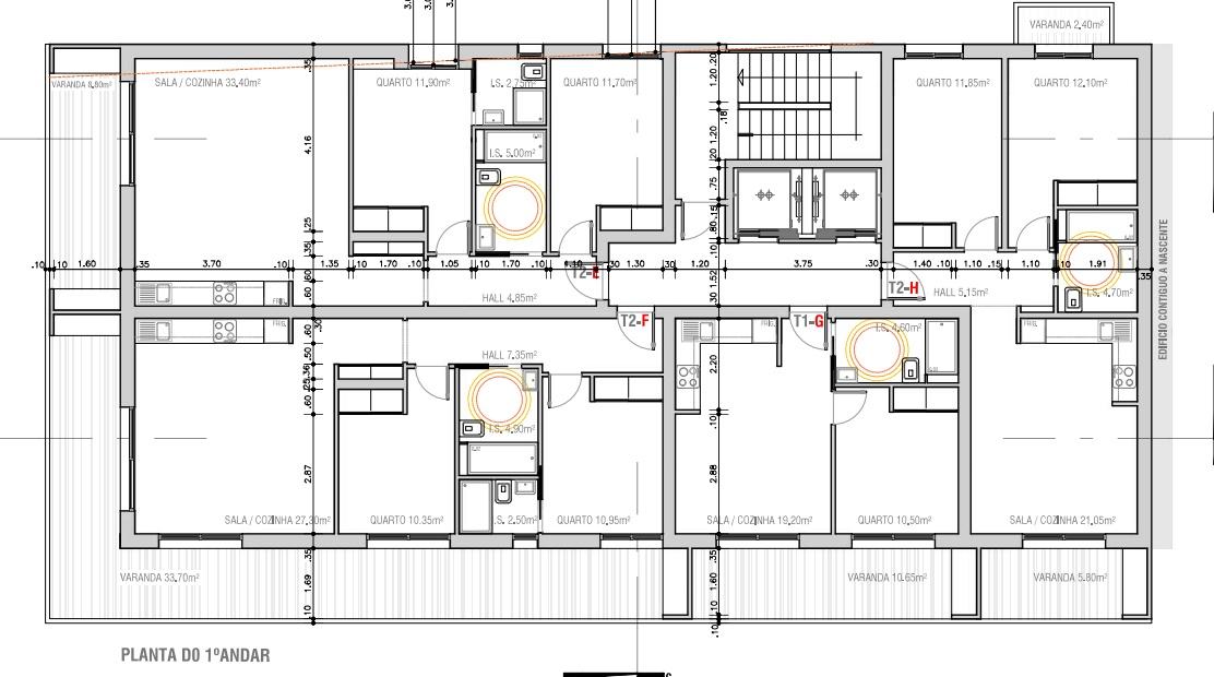 T2 em Projeto no Primeiro Andar - Edifício Sudoeste