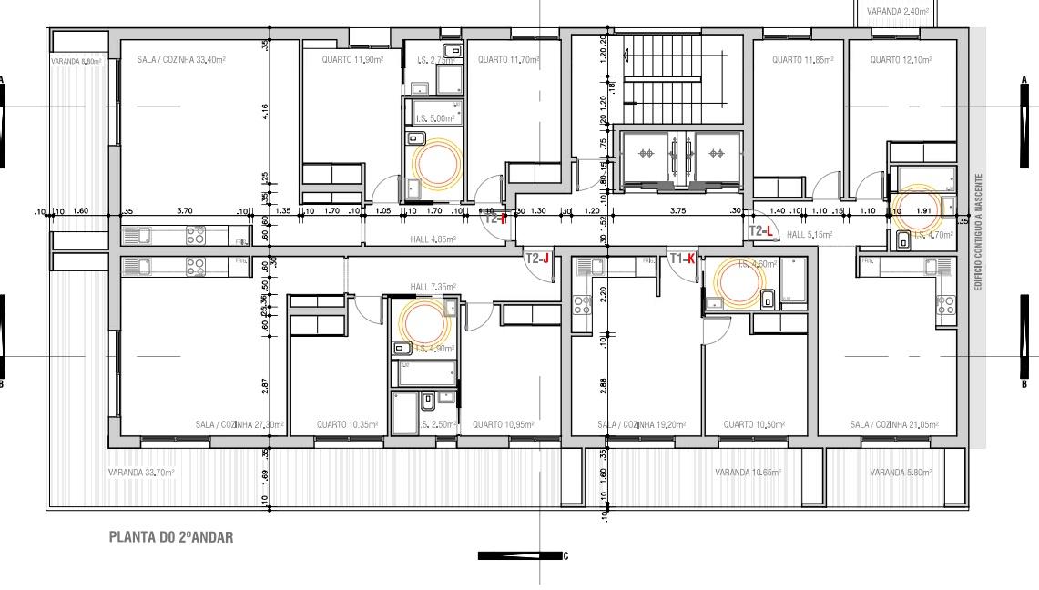 T1 em Projeto no Segundo andar - Edifício Sudoeste