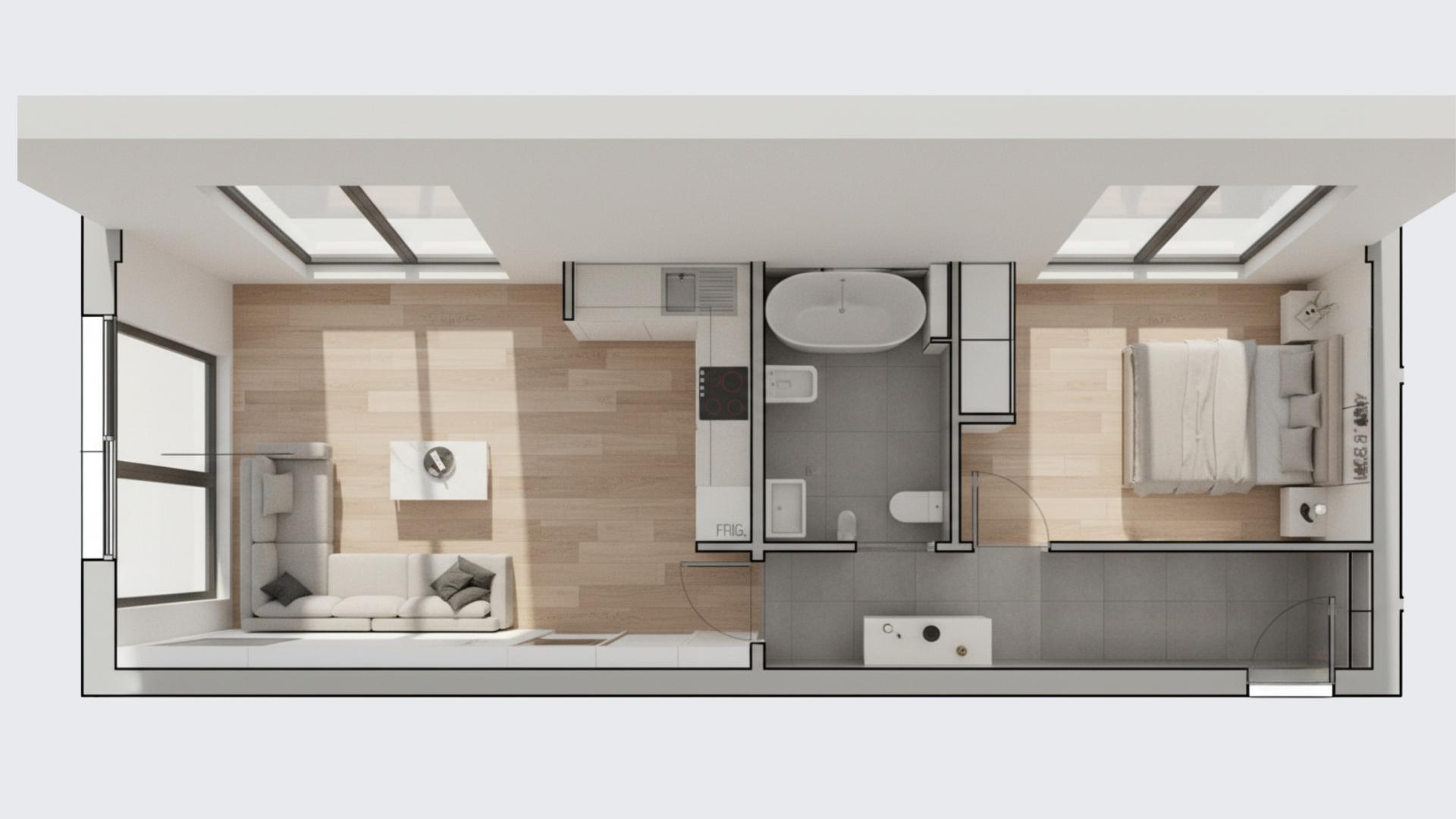 Apartamento T1 - Rés do Chão