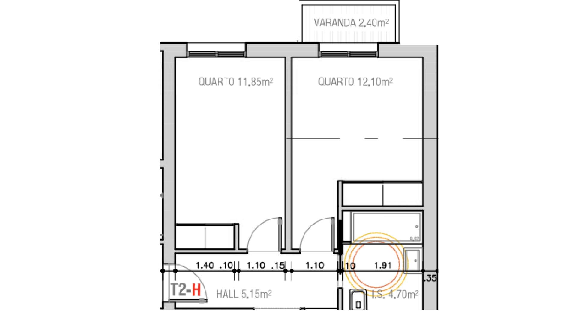 Apartamento T2 - 1º Andar