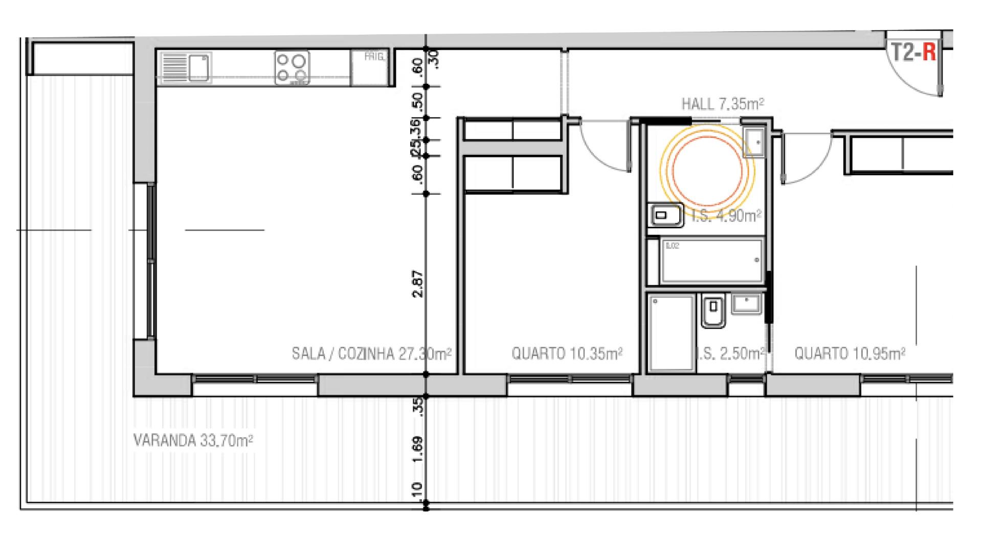 Apartamento T2 - 4º Andar