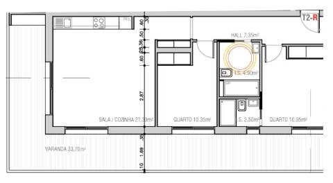 Apartamento T2 - 4º Andar