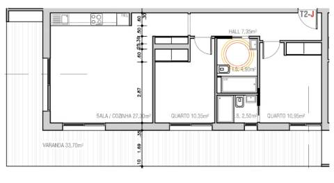 Apartamento T2 - 2º Andar