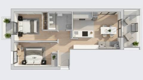 Apartamento T2 - 3º Andar