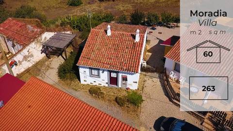 DUAS MORADIAS ISOLADAS - NUM TERRENO DE 1.823 M² - UMA PRONTA A HABITAR - OUTRA PARA REABILITAR OU DEMOLIR - NA ALDEIA DE ALCARIAS GRANDES - AZINHAL - CASTRO MARIM - ALGARVE
