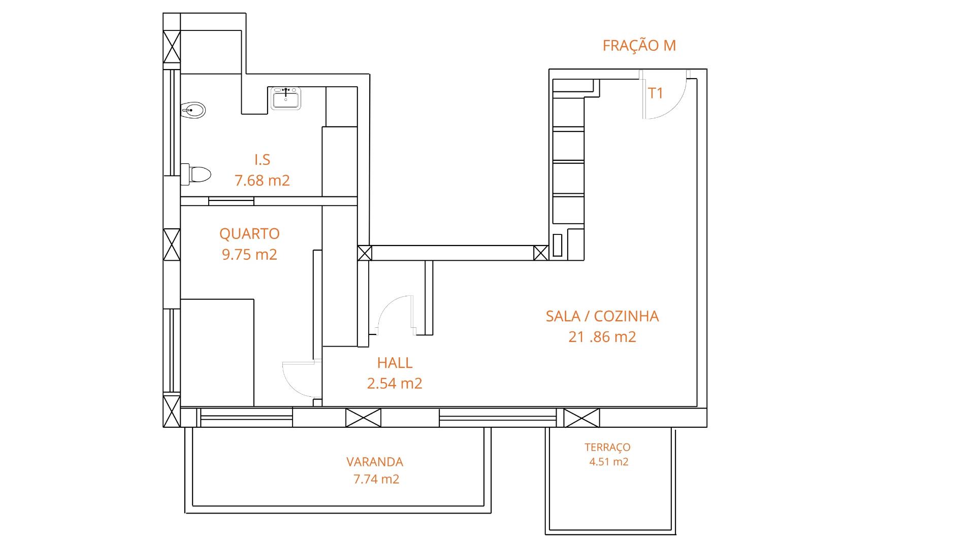Duplex T3 vista mar a 50 metros da praia em construção