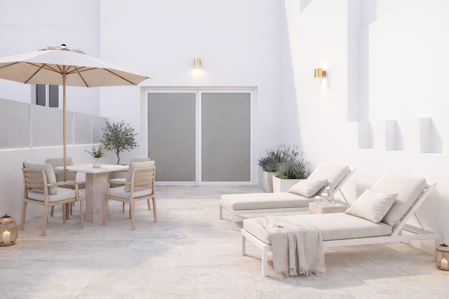 Apartamento T1 à venda com terraço em frente á marina de VRSA