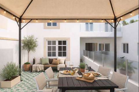 Apartamento T1 à venda com terraço em frente á marina de VRSA