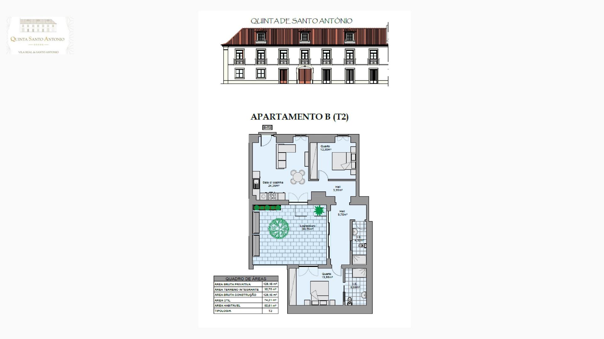 Apartamento T2 à venda em Edifício Pombalino