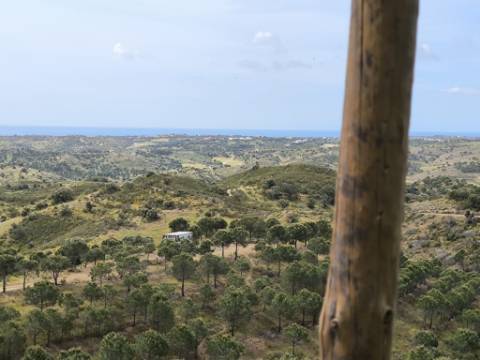 TERRENO COM 56.950 M2 - COM FURO - DEPOSITO DE ÁGUA - VISTA MAR - EM V. N. CACELA - VRSA - ALGARVE