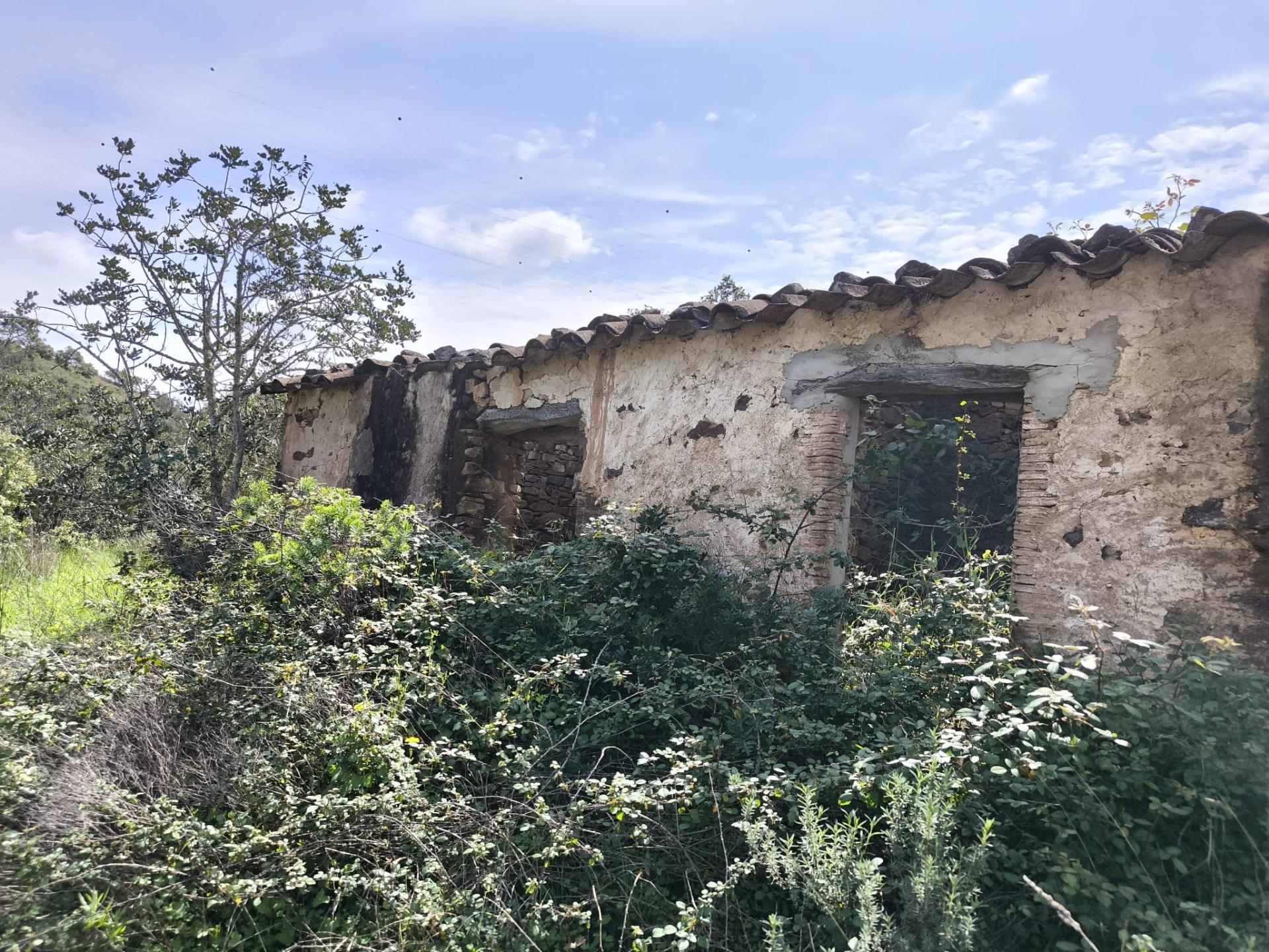 MORADIA T2 - COM TERRENO DE 3628 M2 - CONFRONTA COM RIBEIRO - EM RUÍNAS NO CURAL DA PEDRA - JUNTO AO RIBEIRO - TAVIRA - ALGARVE