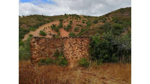MORADIA T2 - COM TERRENO DE 3628 M2 - CONFRONTA COM RIBEIRO - EM RUÍNAS NO CURAL DA PEDRA - JUNTO AO RIBEIRO - TAVIRA - ALGARVE