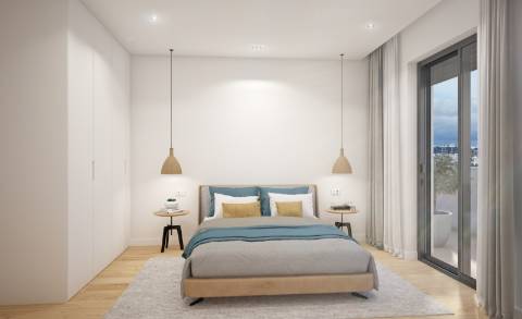 Apartamento T2, de 1.º andar, com varanda e muita luminosidade num empreendimento com piscina em Tavira