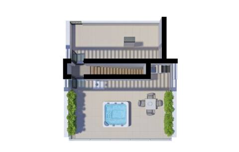 Espetacular apartamento T2, top floor, com um maravilhoso terraço privado com 58 m2 e uma fabulosa vista mar.