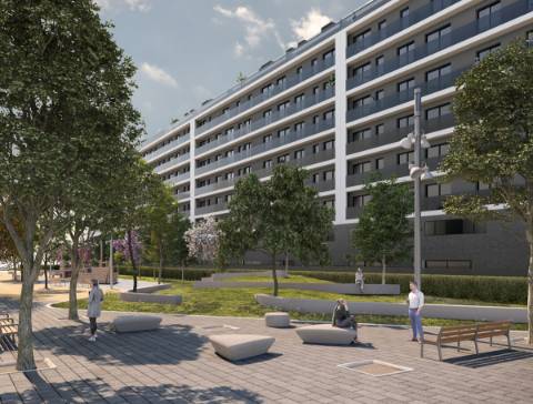 Apartamento T3 em construção, condomínio privado.