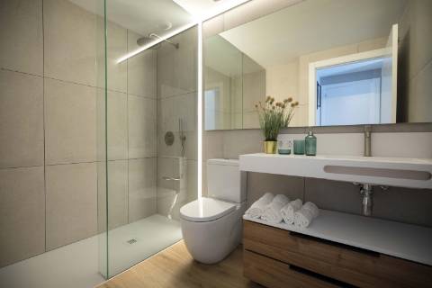 Apartamento T2 em construção, com terraço.