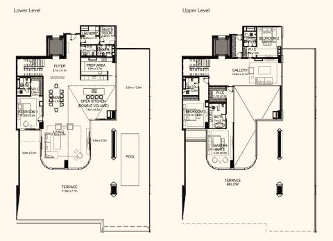 Duplex T4 com Piscina em West Crescent Dubai