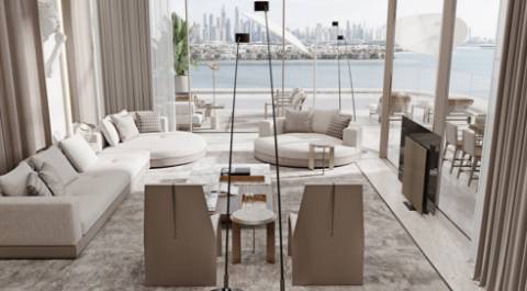 Duplex T4 com Piscina em West Crescent Dubai