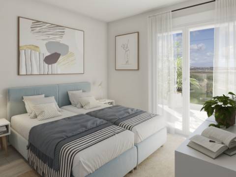 Apartamento 2 Quartos inserido no Golfe em condomínio fechado com piscina e jardim