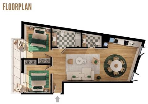 Apartamento T2 no Centro do Funchal