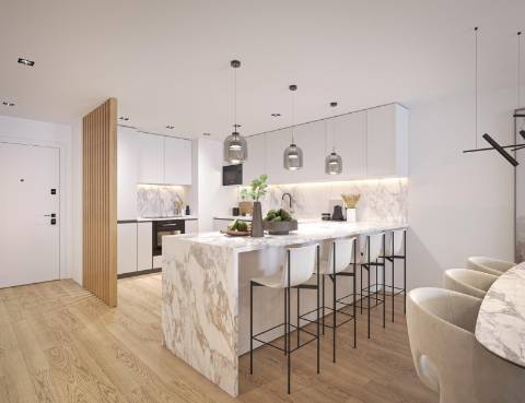 Apartamento T2 em construção, com parqueamento.