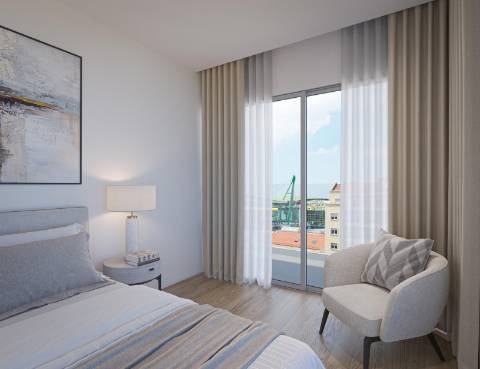 Apartamento T2 em construção, com parqueamento.