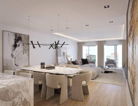 Apartamento T3 em construção, com parqueamento.