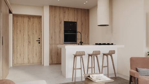 Magnífico apartamento T1 em condomínio único - Comporta