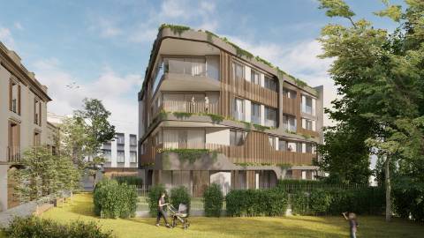 Apartamento T2 em construção, perto da praia.