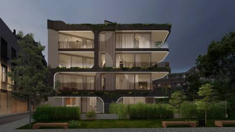 Apartamento T2 em construção, perto da praia.