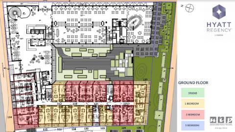 Apartamento T1 no Hyatt regency Lisboa