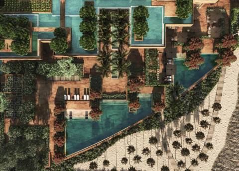 Duplex T4 com Piscina em West Crescent Dubai